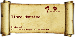Tisza Martina névjegykártya